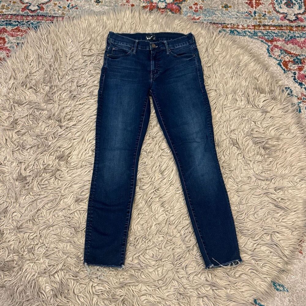 Mother Denim the double fray charmer crop Jeans size 26